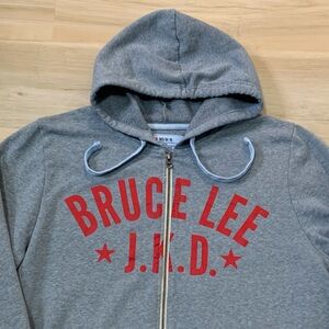 Bruce Lee Under Armour Gray Hoodie with Red Print Men’s Size Medium